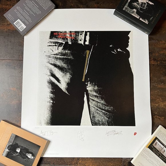NM/EXCELLENT Rolling Stones Sticky Fingers Ltd Ed Lithograph Print '94 S/N 27x33 - Picture 1 of 12